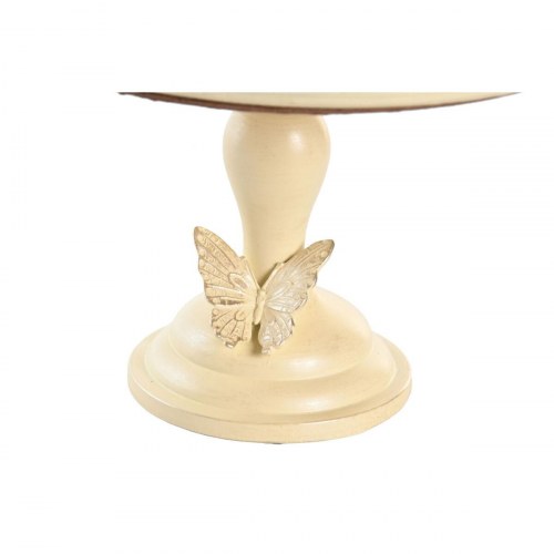 Borddekoration i harpiks med spejl, beige 24 × 22,6 × 18 cm