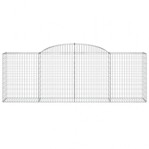 Buede gabionkurve - 9 stk. 300×50×100/120 cm i galvaniseret jern