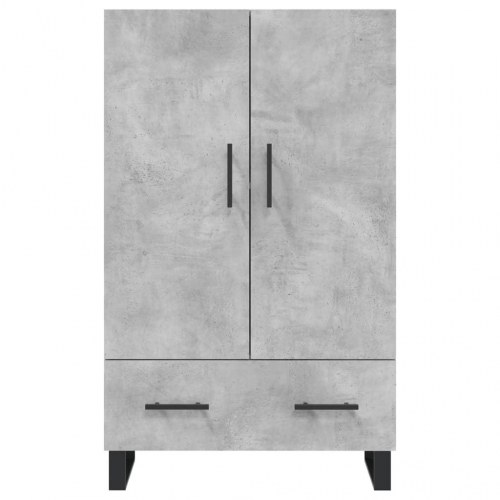 Skab med skuffe 69,5×31×115 cm - konstrueret træ, betongrå