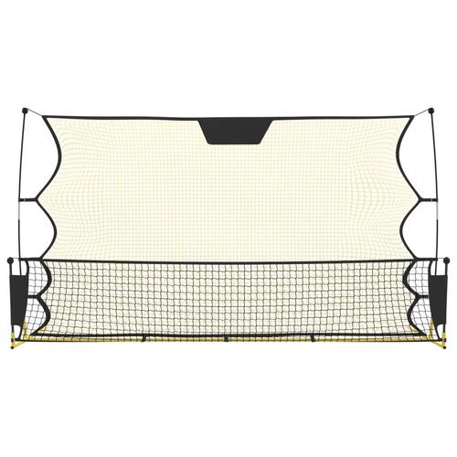 Fodbold-rebounder 183x85x120 cm polyester sort og gul