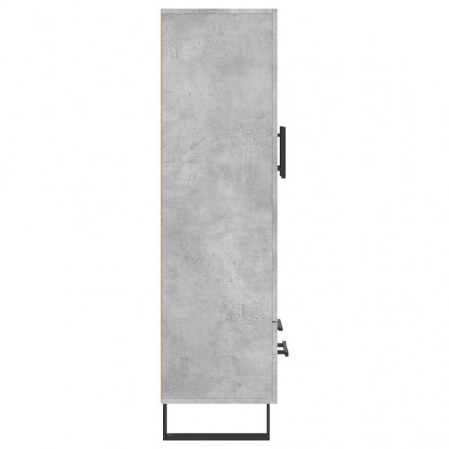 Skab med skuffe 69,5×31×115 cm - konstrueret træ, betongrå