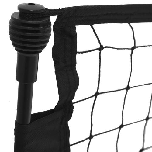 Fodbold-rebounder 183x85x120 cm polyester sort og gul
