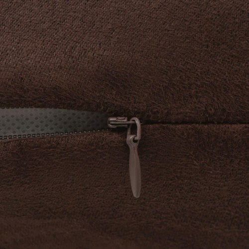 Pudebetræk 4 stk. 40x40 cm polyester imiteret ruskind brun