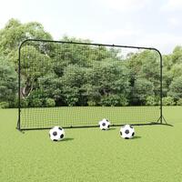 Fodbold-rebounder 366x90x183 cm HDPE sort