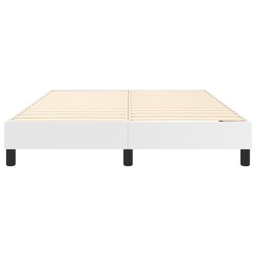 Sengeramme 140x190 cm kunstlæder hvid