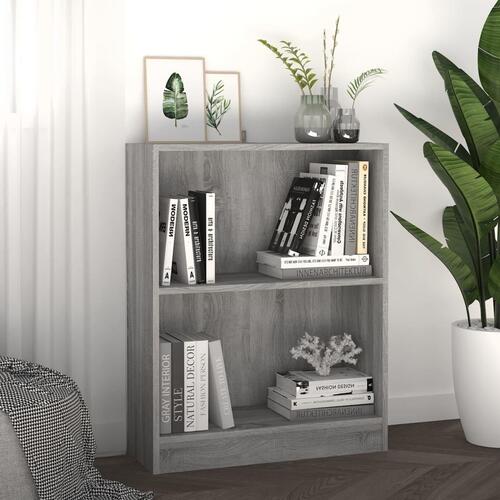 Bogreol 60x24x76 cm konstrueret træ grå sonoma-eg