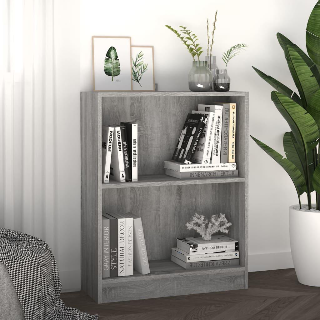 Bogreol 60x24x76 Konstrueret Træ Grå Sonoma
