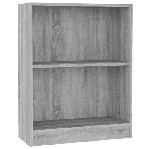 Bogreol 60x24x76 cm konstrueret træ grå sonoma-eg