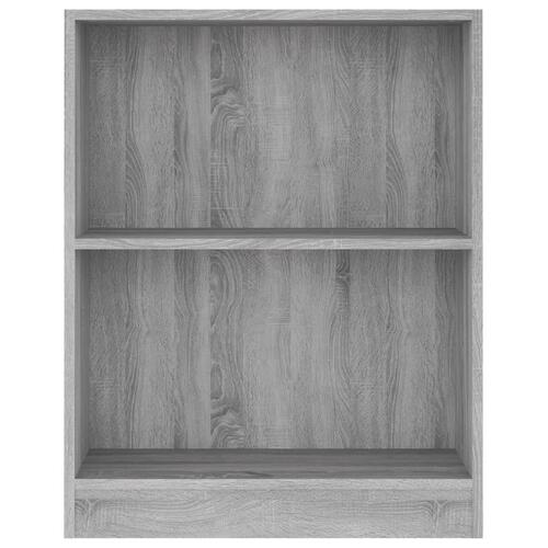 Bogreol 60x24x76 cm konstrueret træ grå sonoma-eg