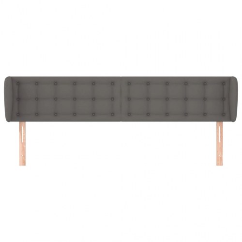 Sengegavl med kanter 183 x 23 x 78/88 cm - grå