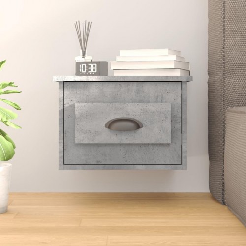 Væghængt sengebord 41,5 × 36 × 28 cm - betongrå