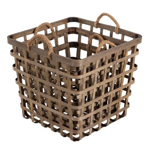Set med kurve 42 x 42 x 37 cm Natur Bambus (3 Dele)