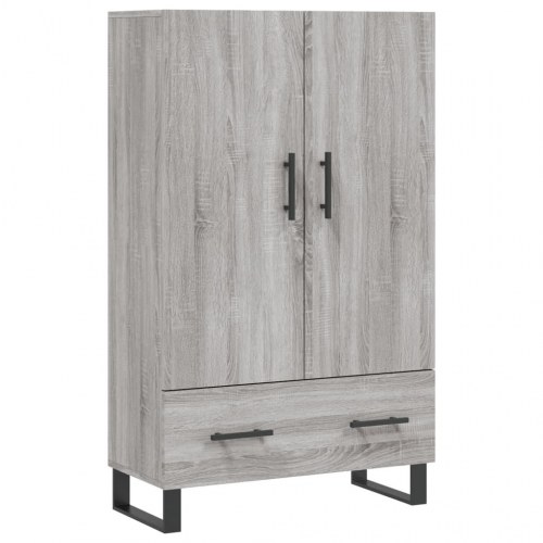 Skab med skuffe 69,5×31×115 cm - grå sonoma-eg, metalben