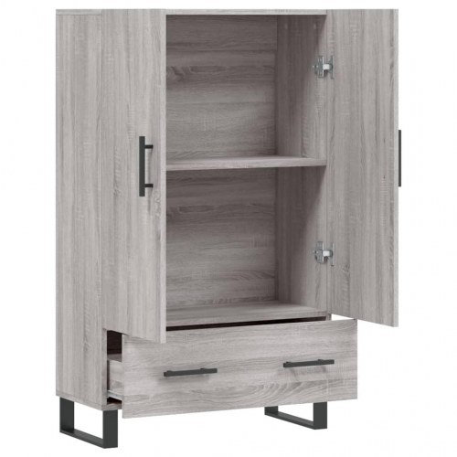 Skab med skuffe 69,5×31×115 cm - grå sonoma-eg, metalben