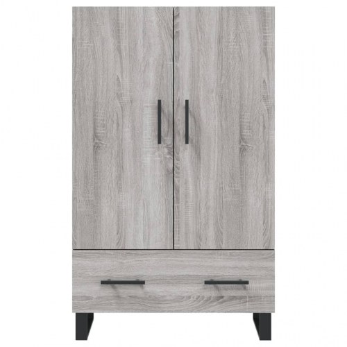 Skab med skuffe 69,5×31×115 cm - grå sonoma-eg, metalben