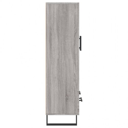 Skab med skuffe 69,5×31×115 cm - grå sonoma-eg, metalben