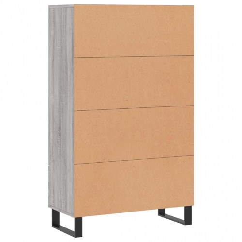 Skab med skuffe 69,5×31×115 cm - grå sonoma-eg, metalben