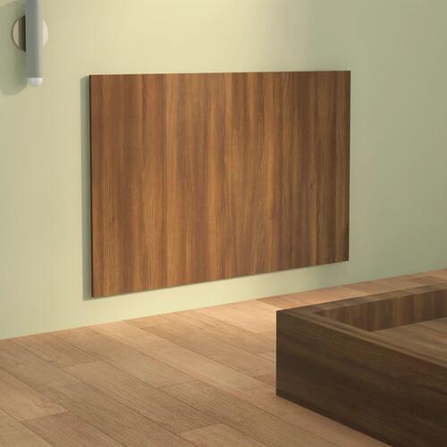 Sengegærde 120x1,5x80 cm konstrueret træ brun egetræsfarve