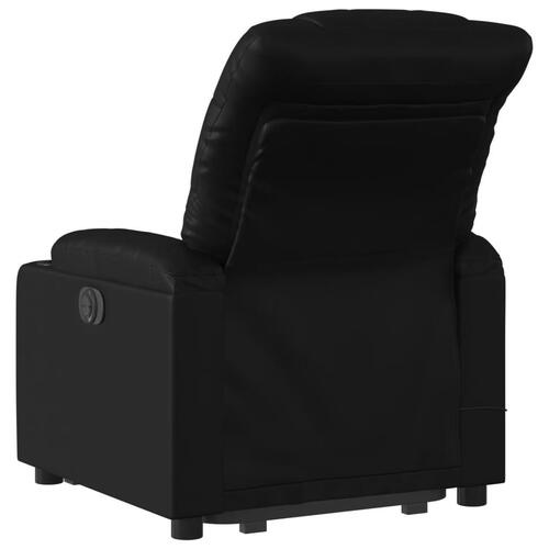 Løftestol med massagefunktion kunstlæder sort