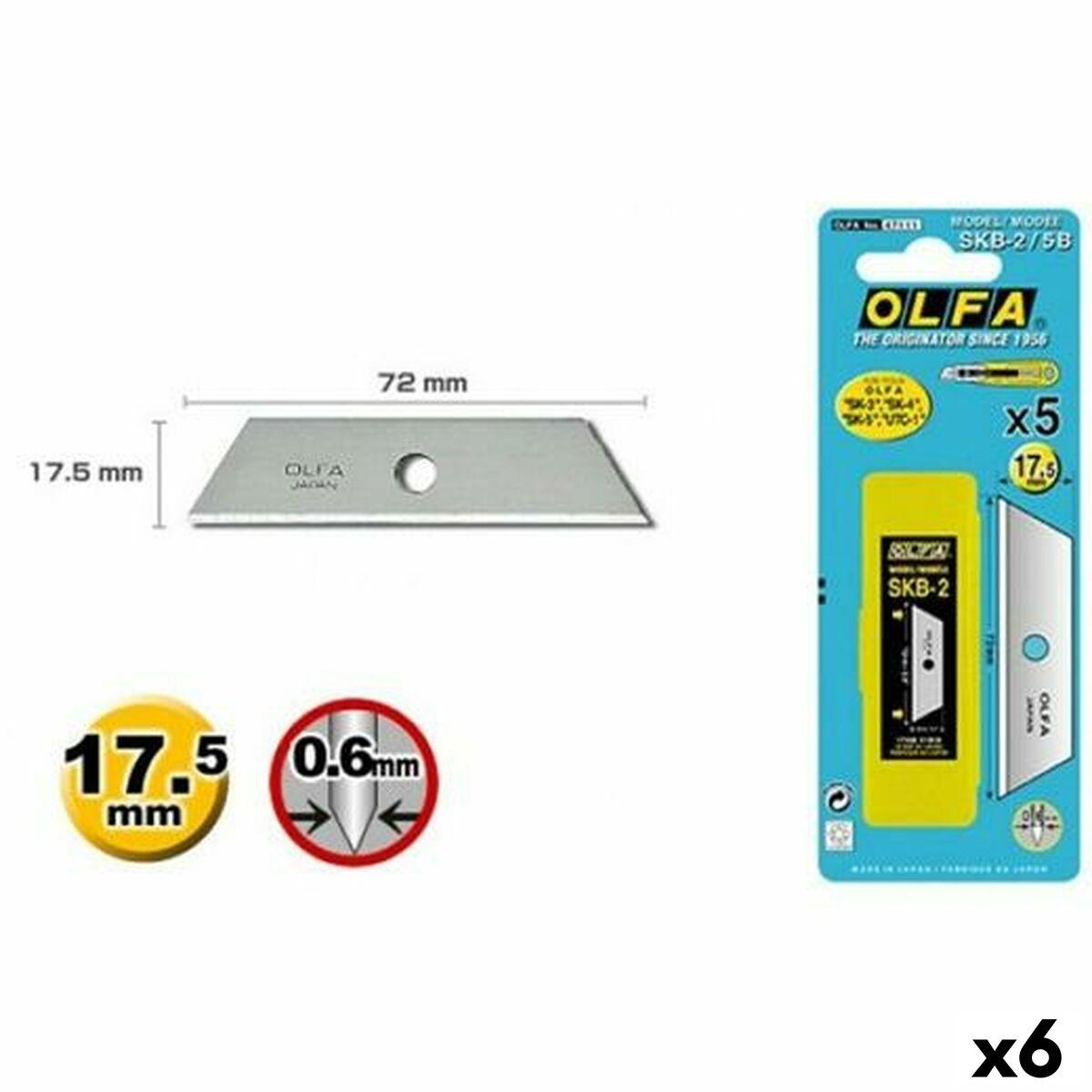 Olfa knivblade 17,5 mm - 5 stk. (pakke med 6)