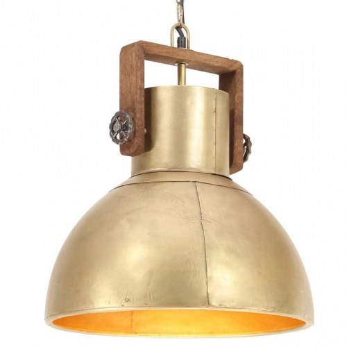 Industriel hængelampe 40 cm E27 - messingfarvet/brun