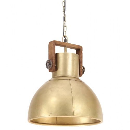 Industriel hængelampe 40 cm E27 - messingfarvet/brun