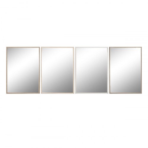 Vægspejl - sæt med 4, hvid/brun/beige/grå, 63,3 × 89,6 cm