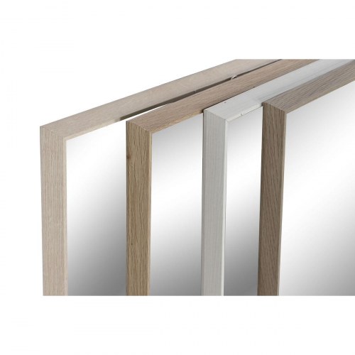 Vægspejl - sæt med 4, hvid/brun/beige/grå, 63,3 × 89,6 cm