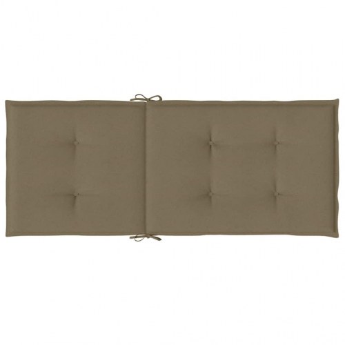 Stolehynder med høj ryg 6 stk. 120 x 50 x 4 cm - gråbrun