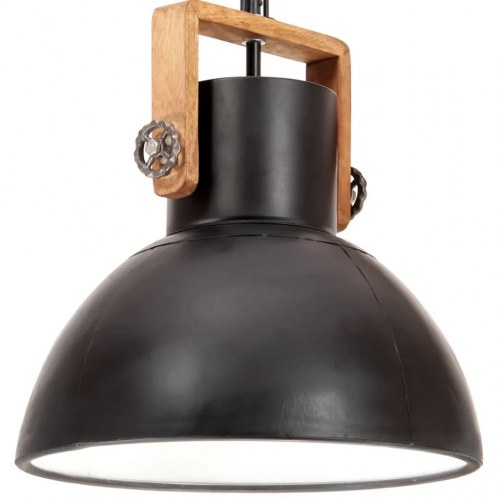 Industriel hængelampe 40 cm E27 - mat sort og brun