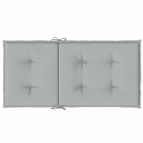 Stolehynder med lav ryg 4 stk. 100x50x4 cm stof lysegrå