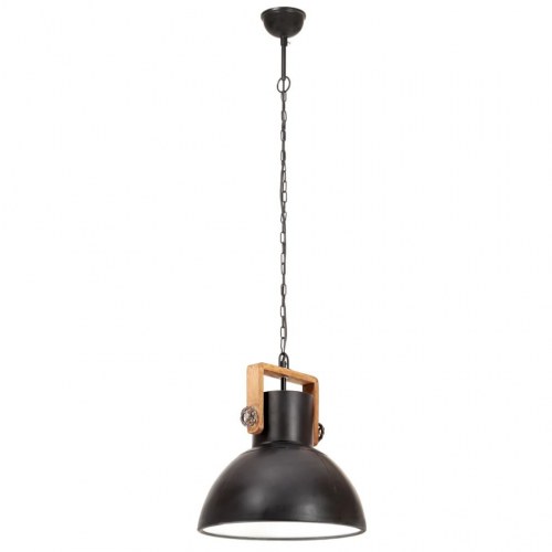 Industriel hængelampe 40 cm E27 - mat sort og brun