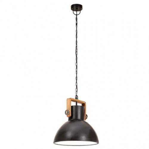 Industriel hængelampe rund 30 cm E27 - mat sort/brun