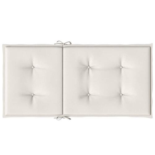Stolehynder med lav ryg 4 stk. 100x50x4 cm stof cremefarvet