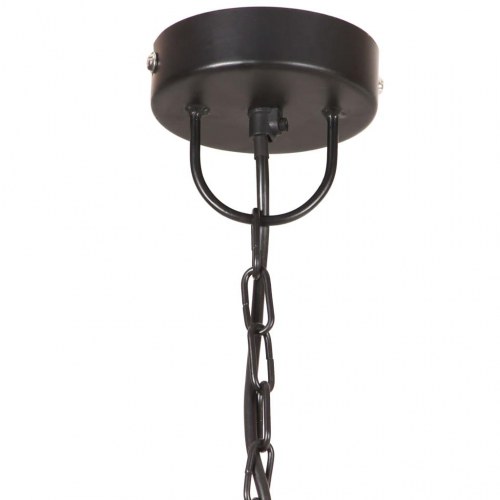 Industriel hængelampe rund 30 cm E27 - mat sort/brun