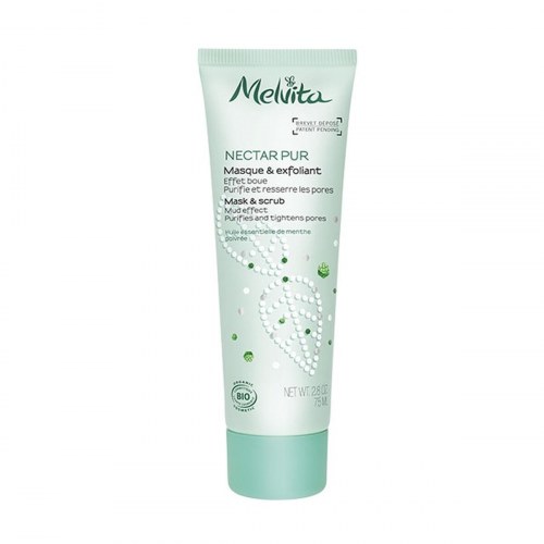 Ansigtsscrub og maske 2-i-1 Melvita Nectar Pur 75 ml