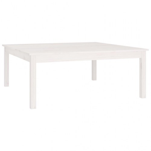 Sofabord i massivt fyrretræ - 100 × 100 × 40 cm, hvid