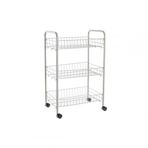 Serveringsvogn - grøn metal/polypropylen, 40 × 26 × 62 cm