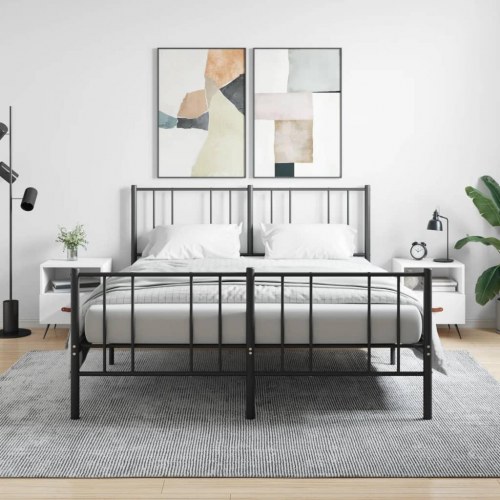 Sengeborde 2 stk. - 40×35×47,5 cm i hvidt konstrueret træ