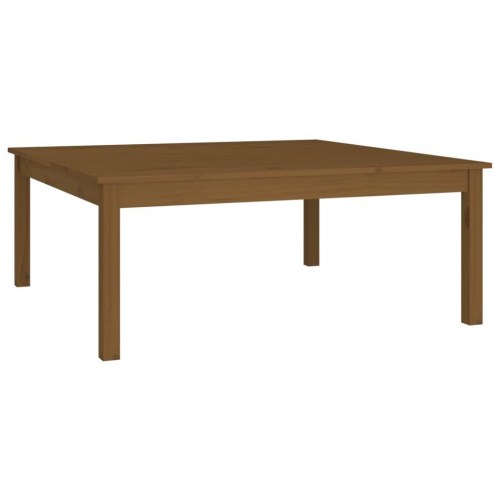 Sofabord i massivt fyrretræ 100×100×40 cm - gyldenbrun