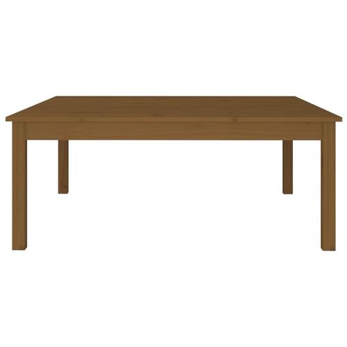 Sofabord 100x100x40 cm massivt fyrretræ gyldenbrun