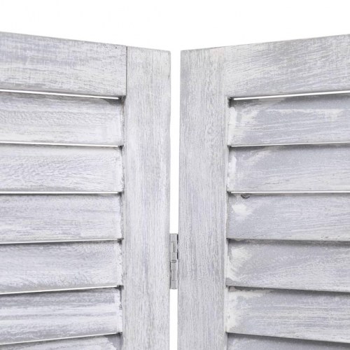 4-panels rumdeler 140 x 165 cm træ grå