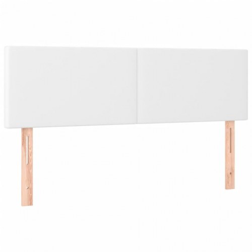 Kontinentalseng med madras 140×190 cm i hvidt kunstlæder