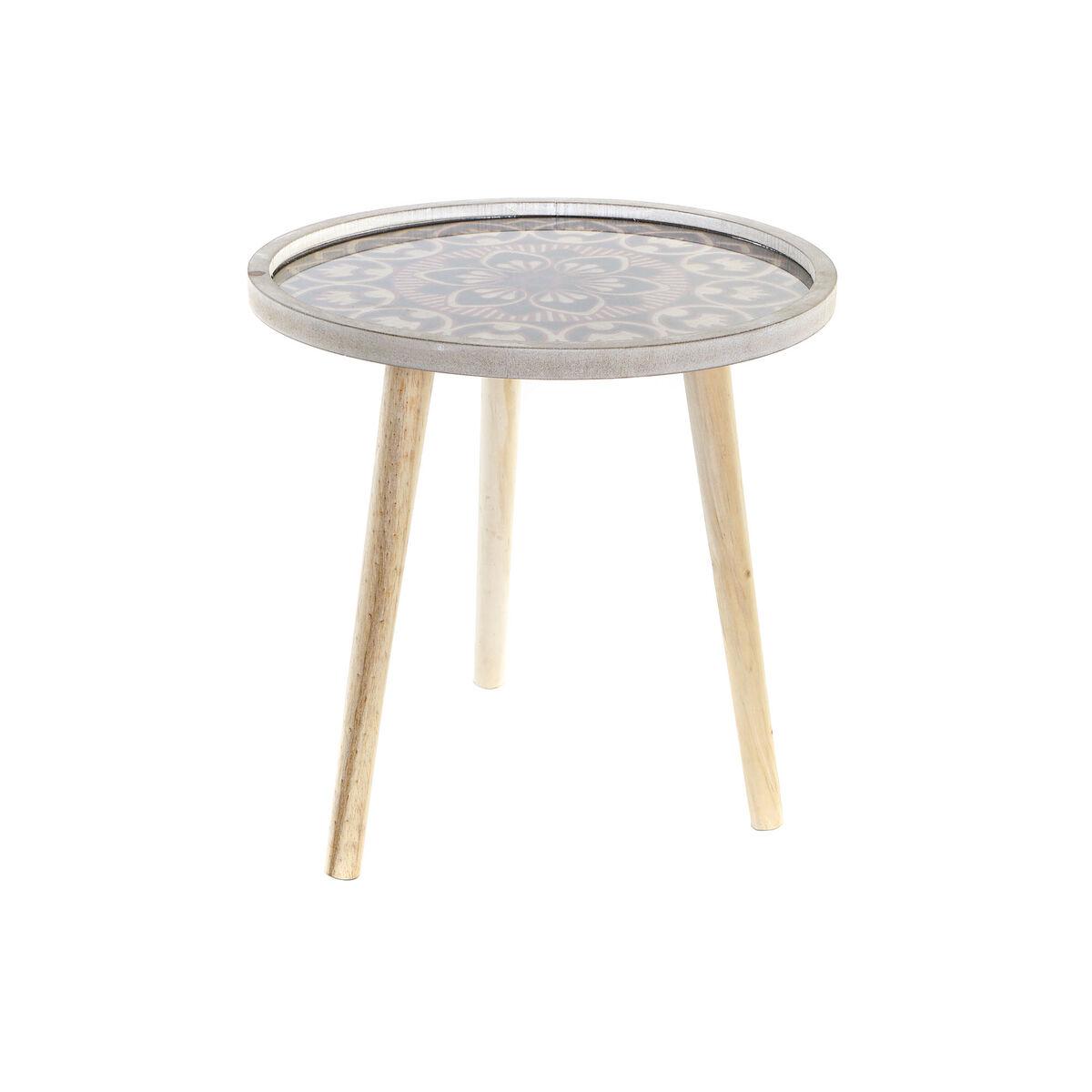 Sofabord Natur Sort 40 X 40 X 41 Cm Træ Mdf