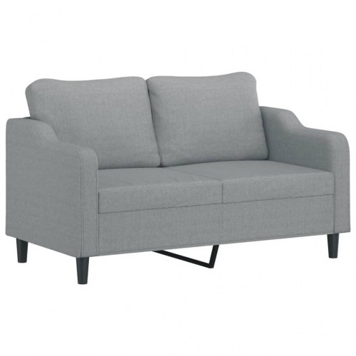 2-personers sofa i stof - lysegrå, sædebredde 140 cm