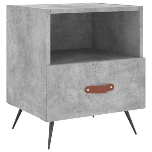 Sengeborde 2 stk. - 40×35×47,5 cm i konstrueret træ, betongrå