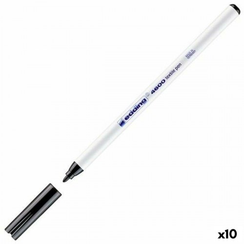 Edding 4600 tekstiltusch - sort, 1 mm (10 stk.)