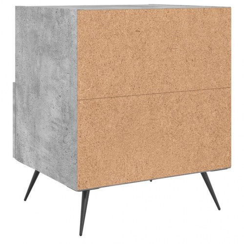 Sengeborde 2 stk. - 40×35×47,5 cm i konstrueret træ, betongrå