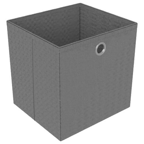 Reol med 15 rum og kasser 103x30x175,5 cm stof sort