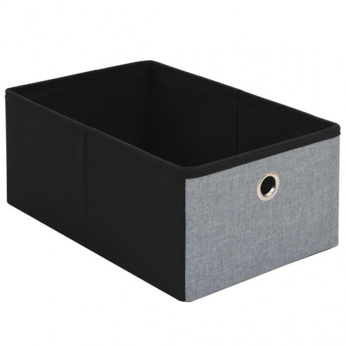 Sammenfoldelig opbevaringsbænk imiteret linned 76 x 38 x 38 cm lysegrå